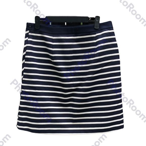 THE LIMITED NAVY BLUE STRIPED PREPPY MINI SKIRT - Picture 2 of 4
